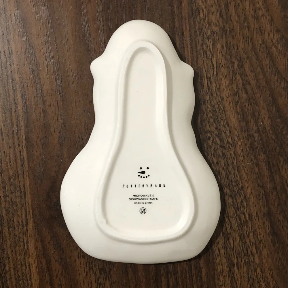 Pottery Barn Snowman Appetizer Plate